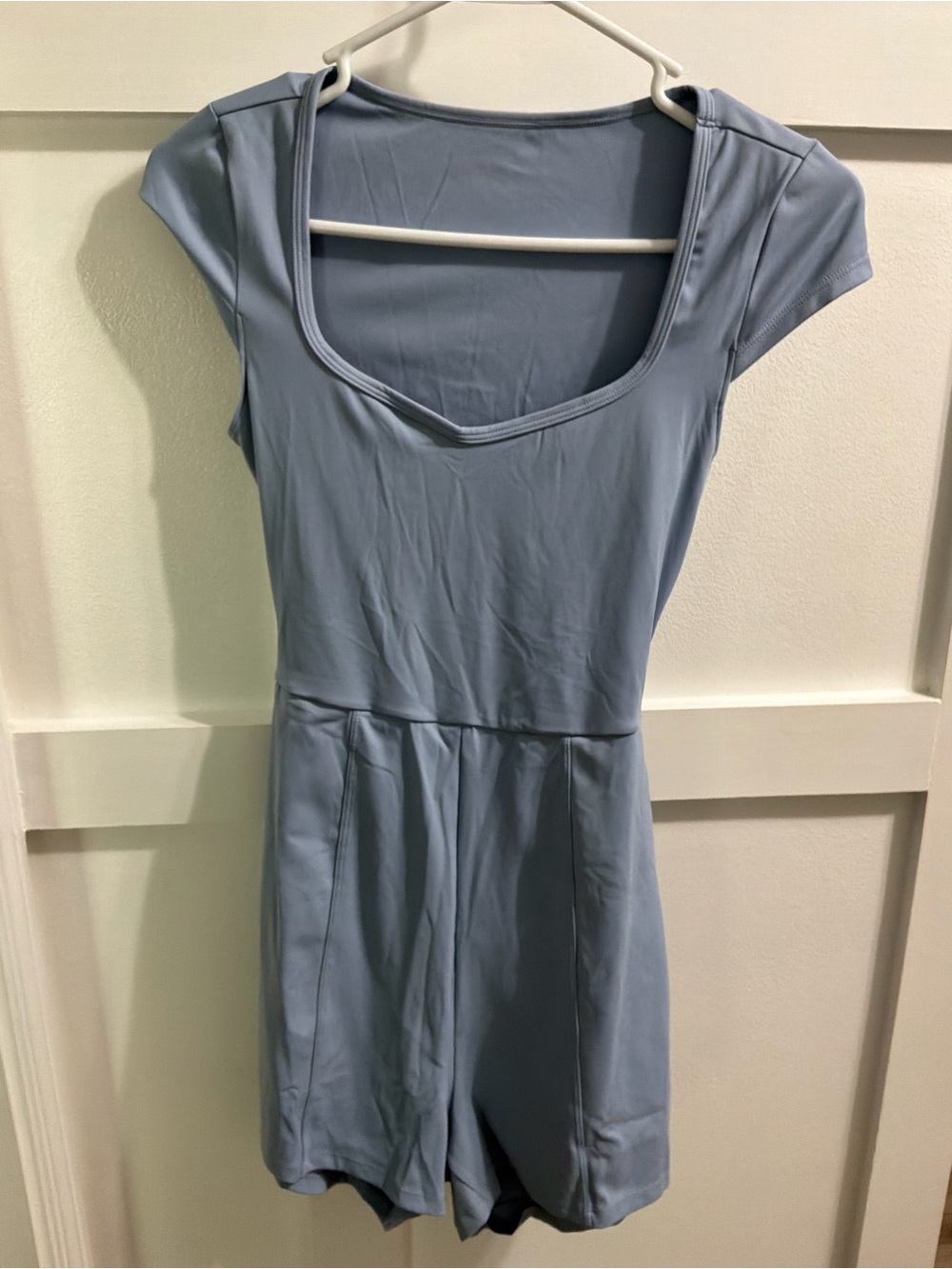 HALARA Light Blue Scoop-Neck Romper